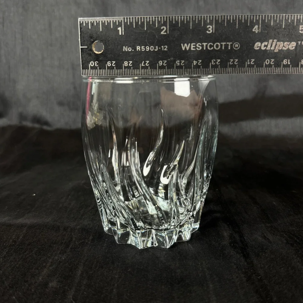 Mikasa Flame D'Amore 10oz Double Old Fashioned Barware Set of 4 Glasses Discont.